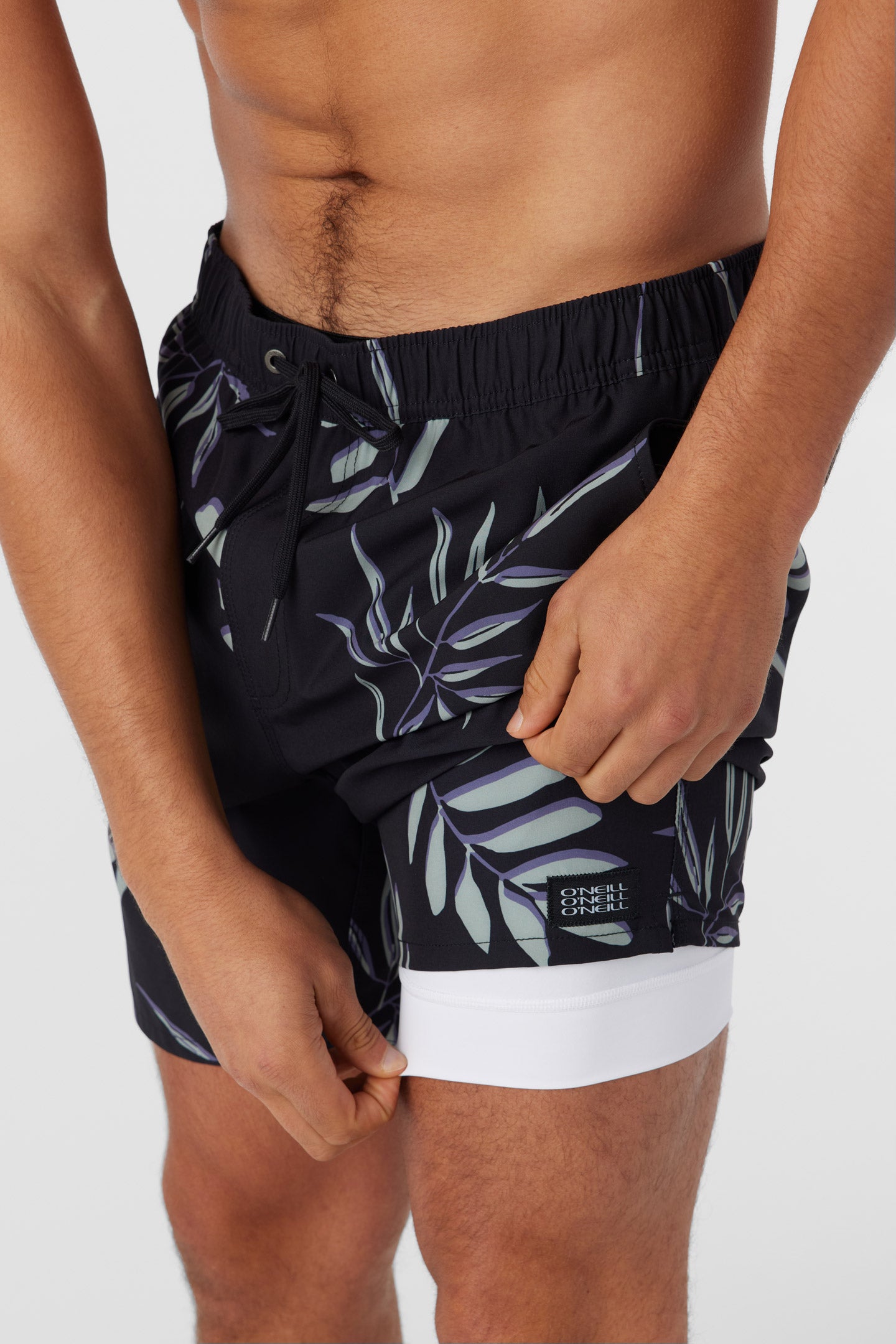 HERMOSA ELASTIC WAIST LINED 17" SWIM TRUNKS