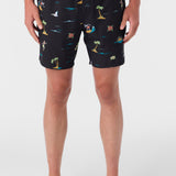 Hermosa Elastic Waist Lined 17" Swim Trunks