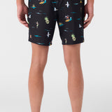 Hermosa Elastic Waist Lined 17" Swim Trunks