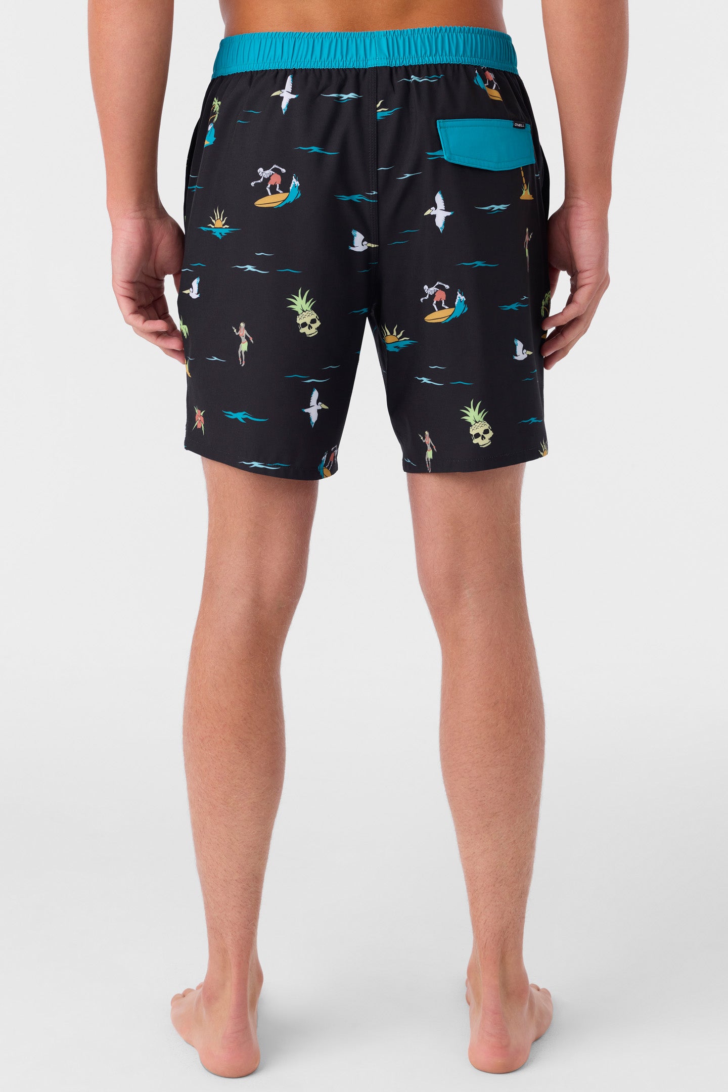 HERMOSA ELASTIC WAIST LINED 17" SWIM TRUNKS