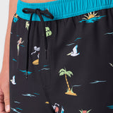 Hermosa Elastic Waist Lined 17" Swim Trunks