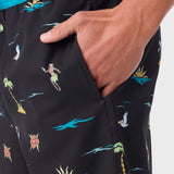 Hermosa Elastic Waist Lined 17" Swim Trunks