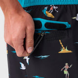 Hermosa Elastic Waist Lined 17" Swim Trunks