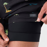 Hermosa Elastic Waist Lined 17" Swim Trunks