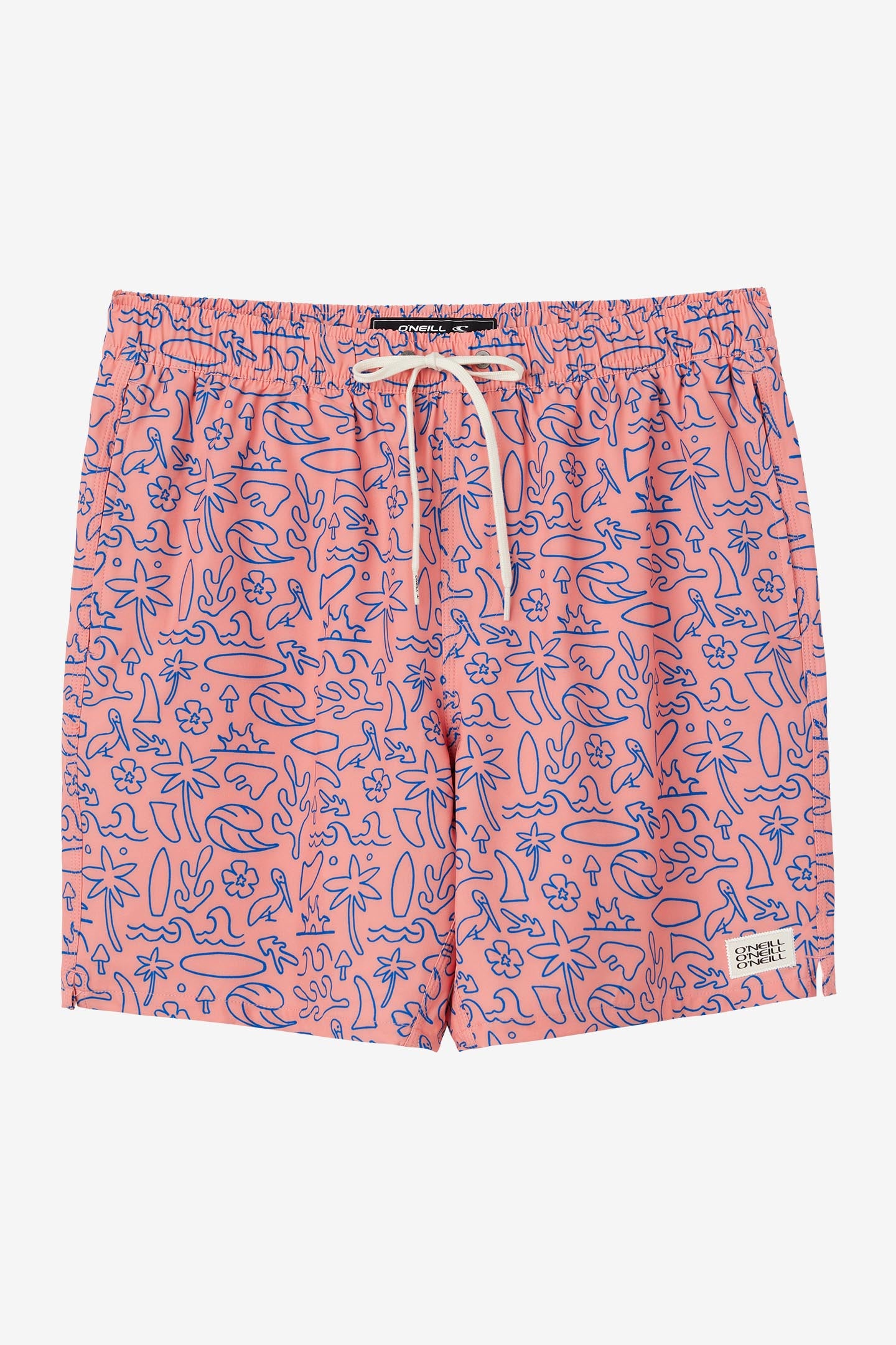 HERMOSA ELASTIC WAIST LINED 17" SWIM TRUNKS