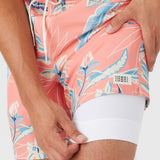 Hermosa Elastic Waist Lined 17" Swim Trunks