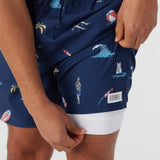 Hermosa Elastic Waist Lined 17" Swim Trunks