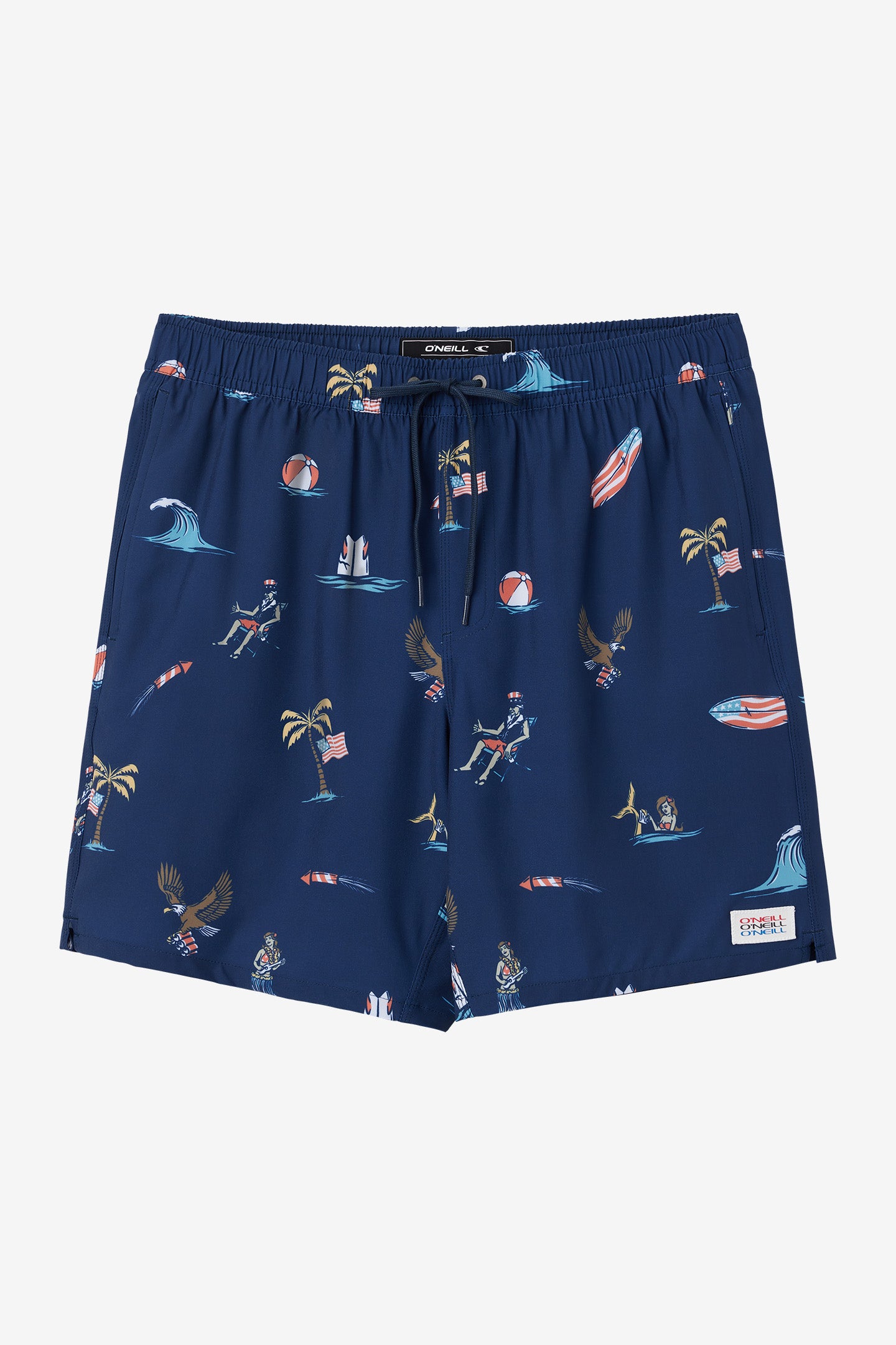 HERMOSA ELASTIC WAIST LINED 17" SWIM TRUNKS