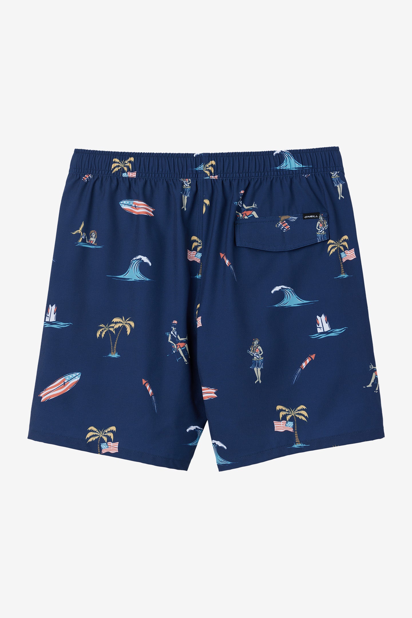 HERMOSA ELASTIC WAIST LINED 17" SWIM TRUNKS