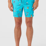 Hermosa Elastic Waist Lined 17" Swim Trunks