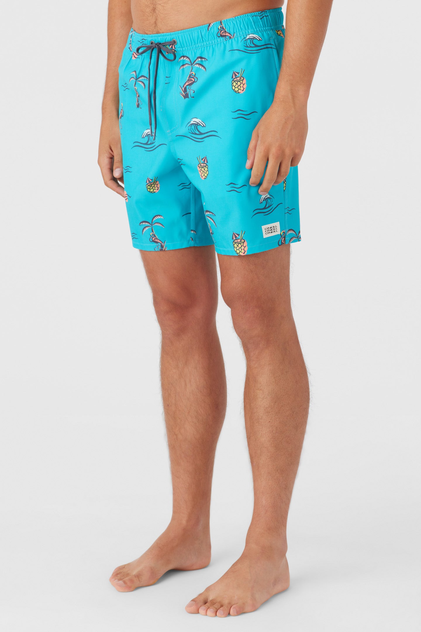 HERMOSA ELASTIC WAIST LINED 17" SWIM TRUNKS