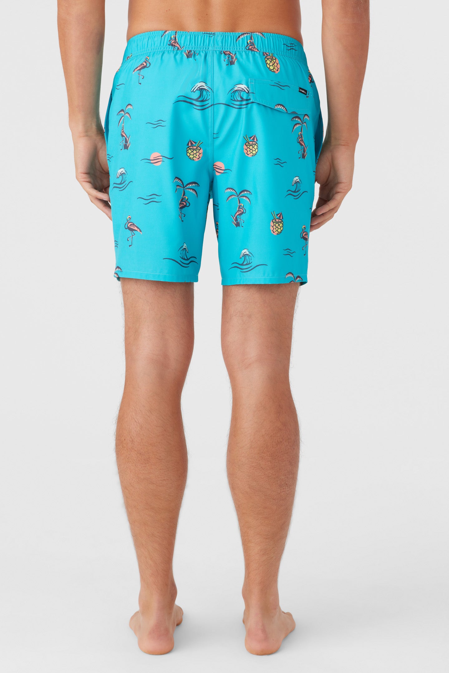 HERMOSA ELASTIC WAIST LINED 17" SWIM TRUNKS