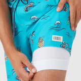 Hermosa Elastic Waist Lined 17" Swim Trunks