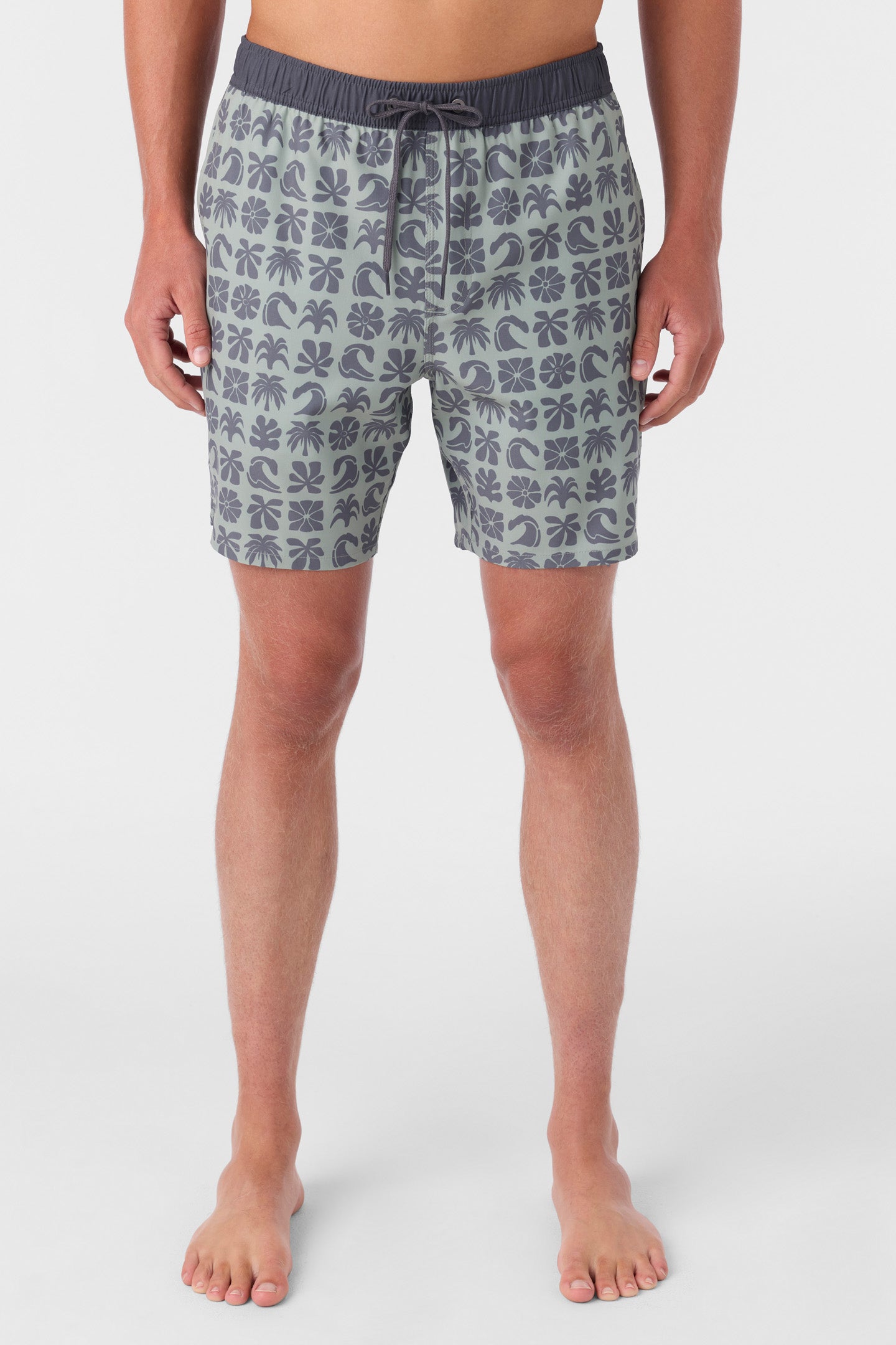 HERMOSA ELASTIC WAIST LINED 17" SWIM TRUNKS