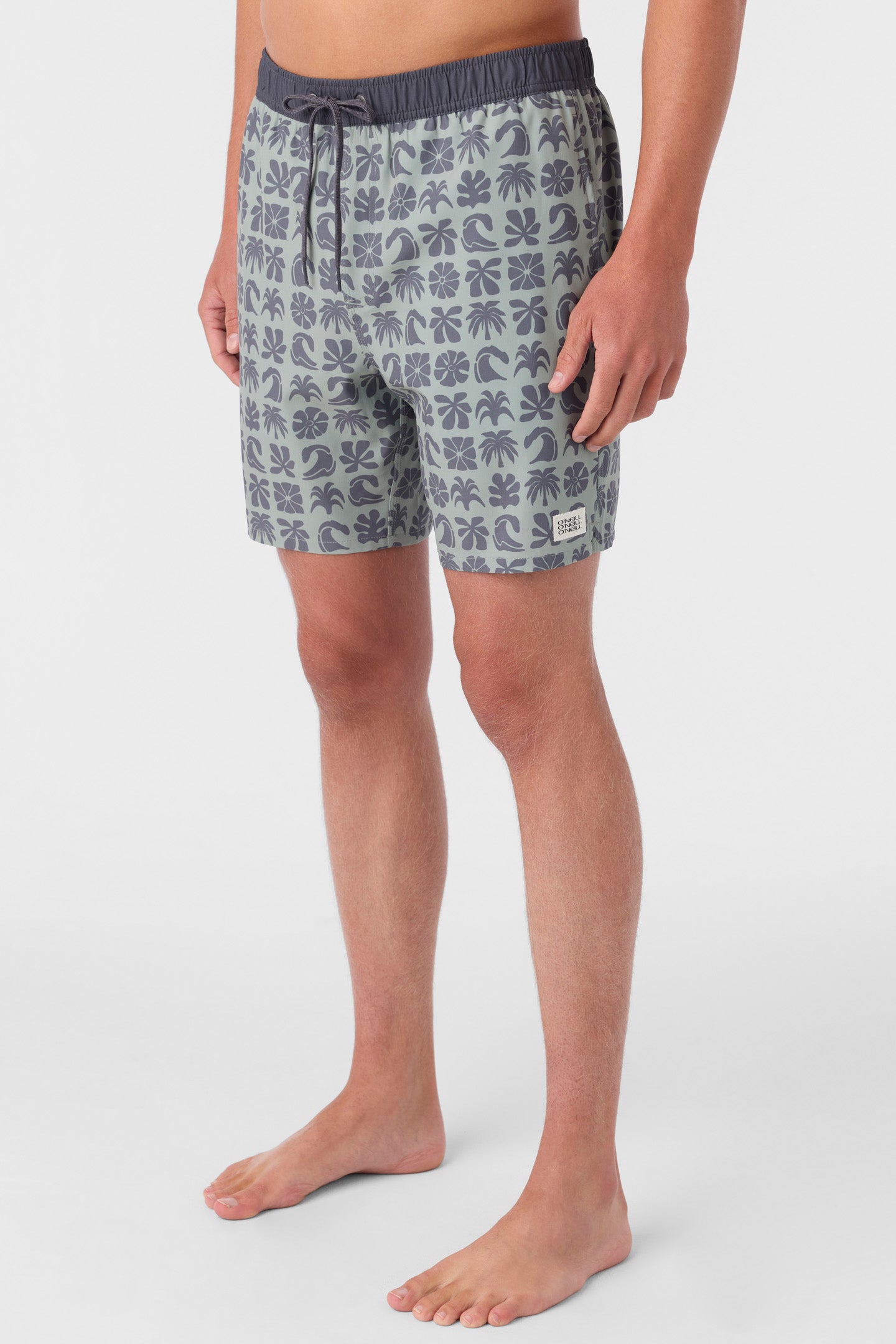 HERMOSA ELASTIC WAIST LINED 17" SWIM TRUNKS