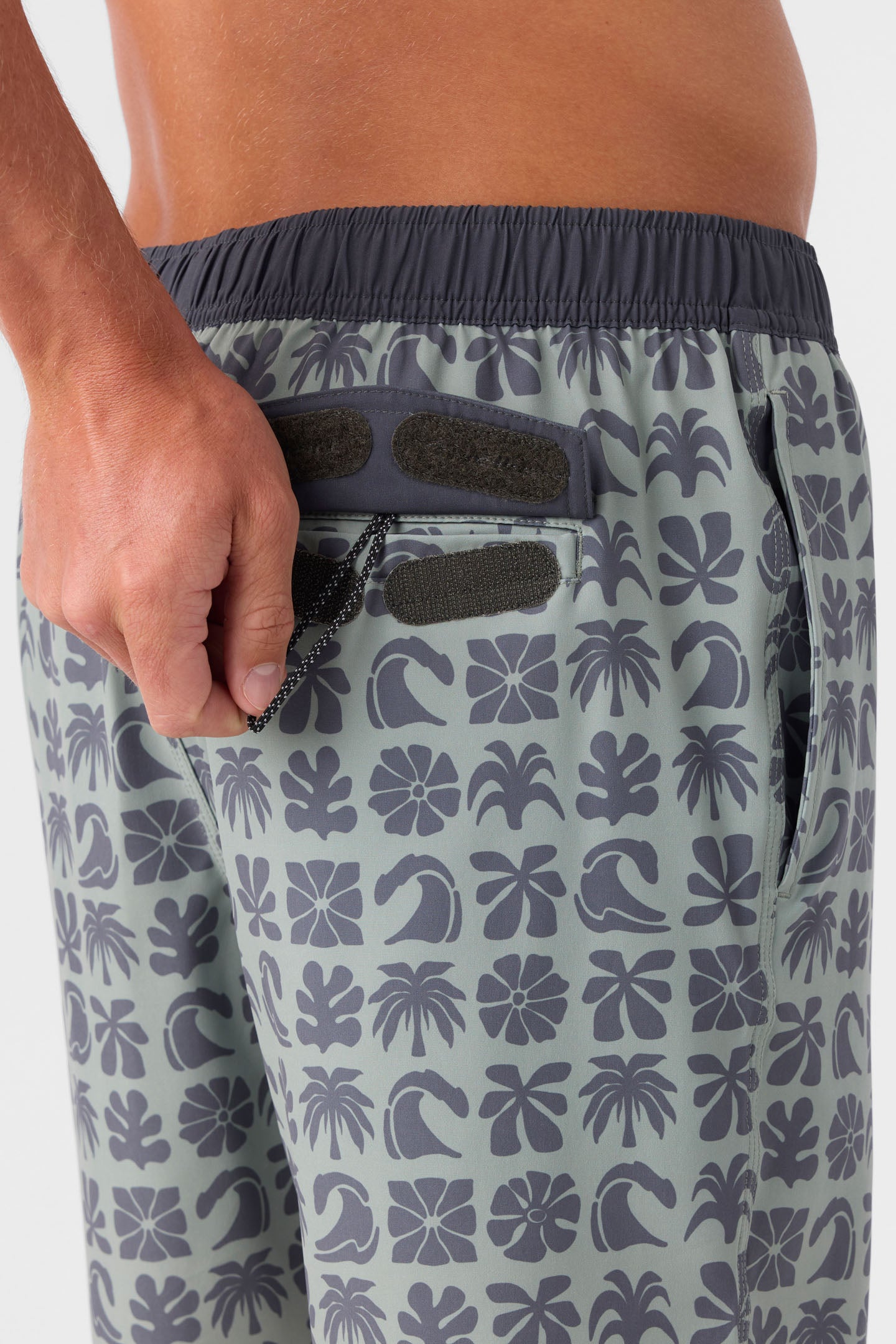 HERMOSA ELASTIC WAIST LINED 17" SWIM TRUNKS