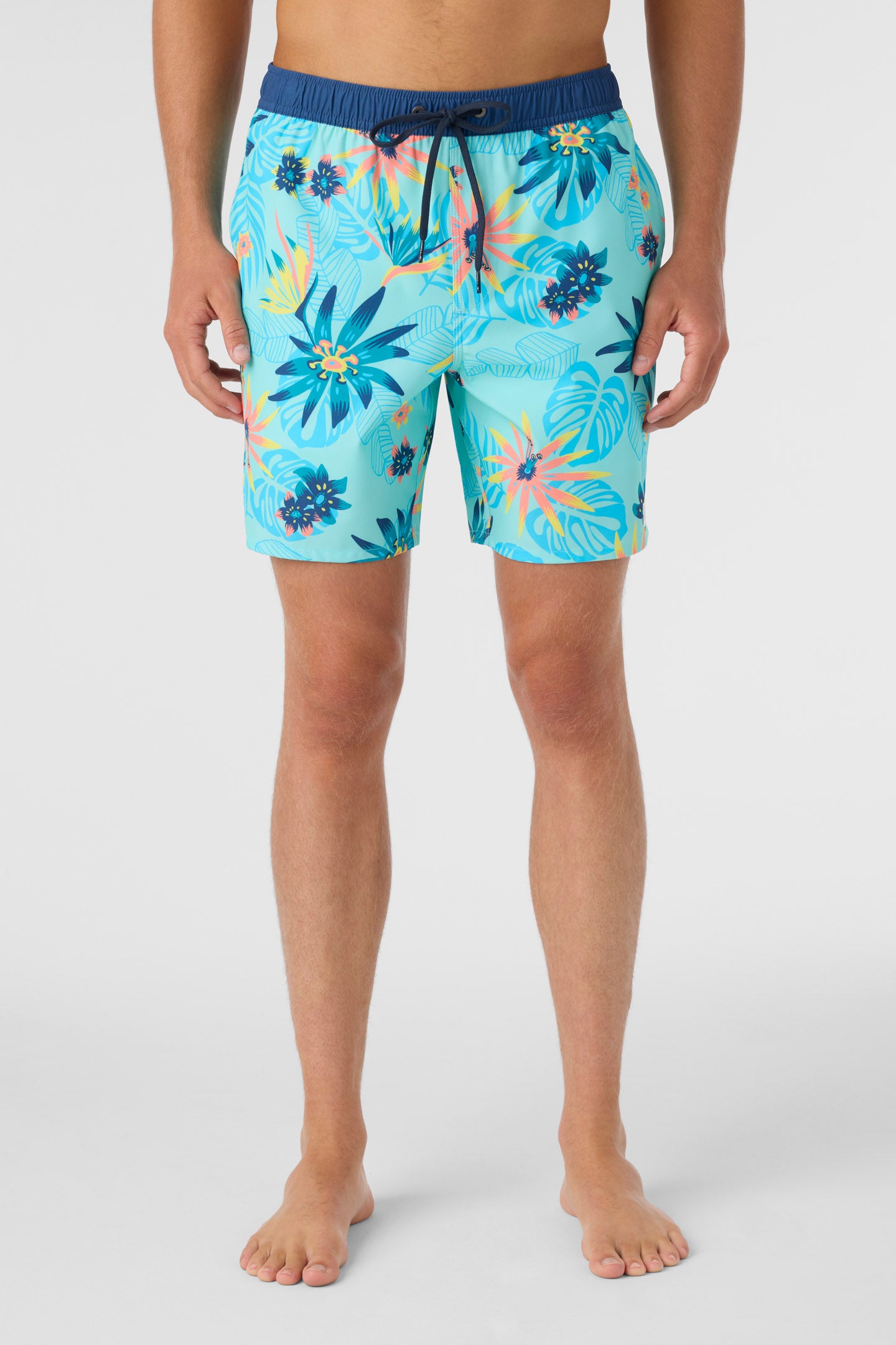 HERMOSA ELASTIC WAIST LINED 17" SWIM TRUNKS