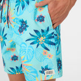 Hermosa Elastic Waist Lined 17" Swim Trunks