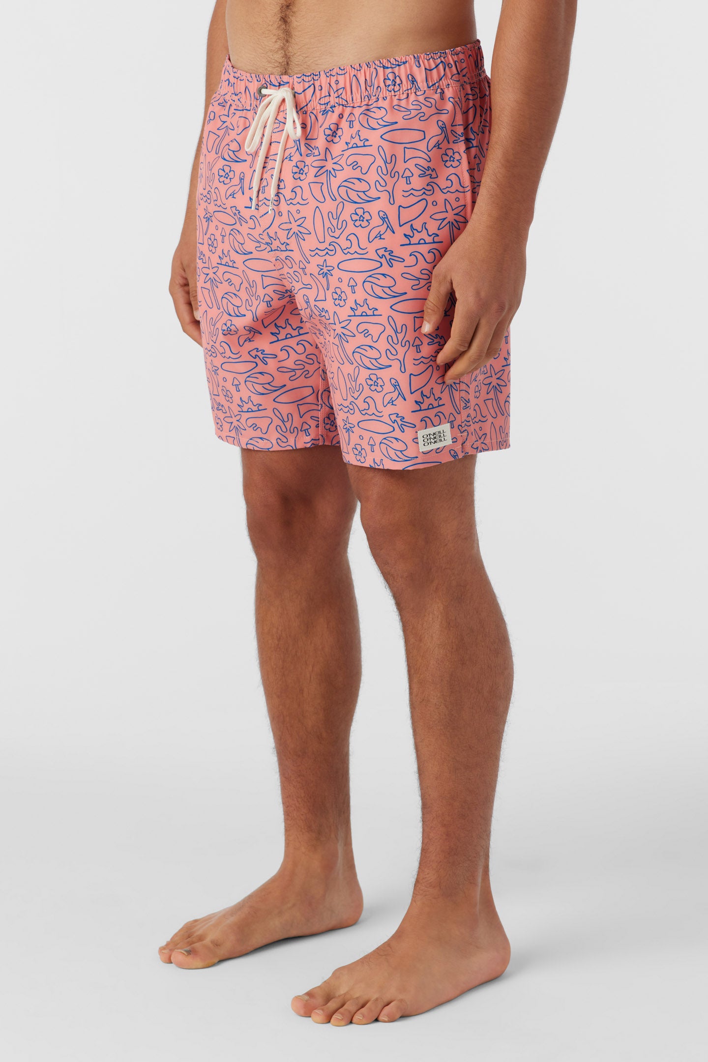 HERMOSA ELASTIC WAIST LINED 17" SWIM TRUNKS