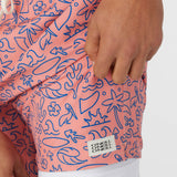 Hermosa Elastic Waist Lined 17" Swim Trunks