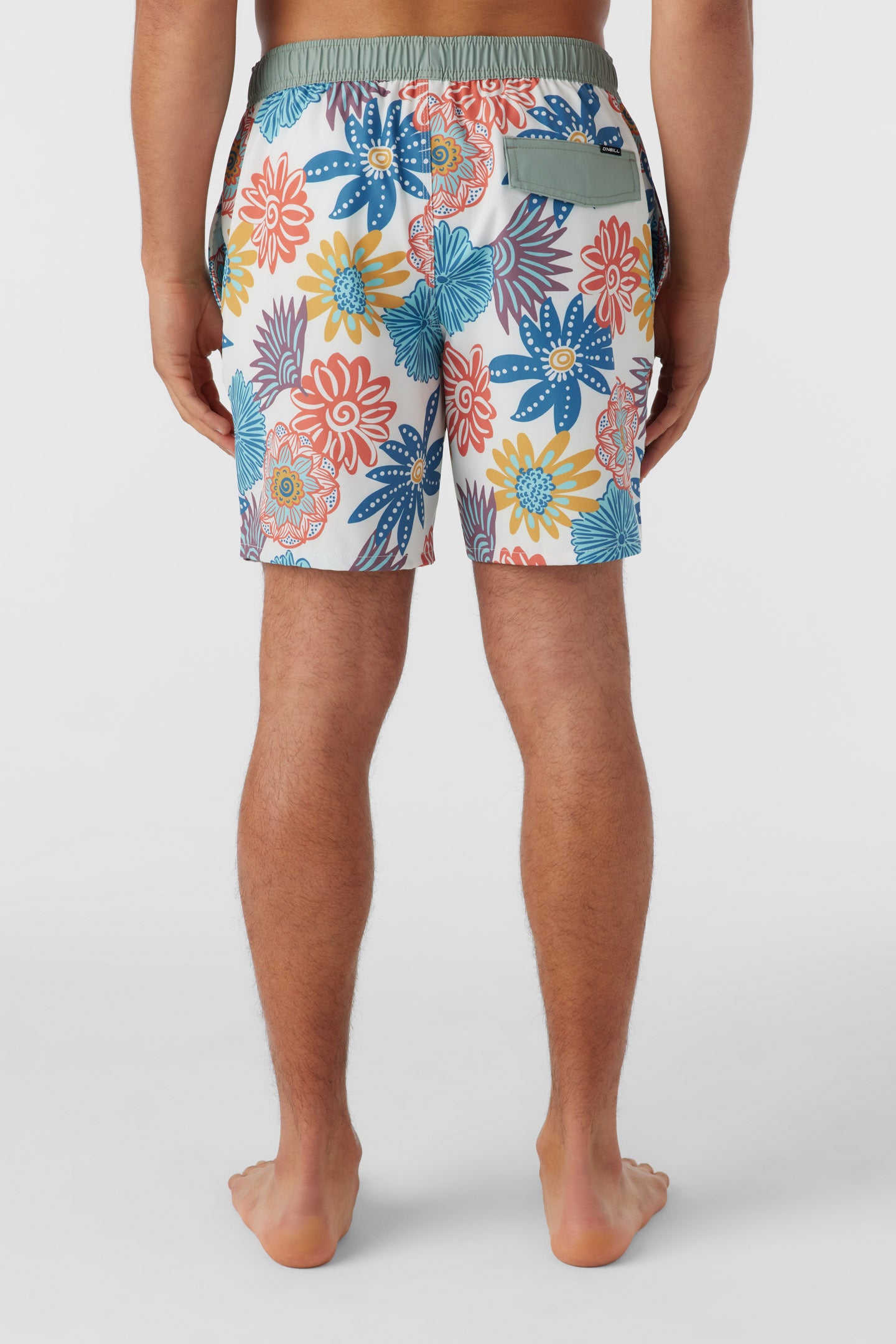 HERMOSA ELASTIC WAIST LINED 17" SWIM TRUNKS