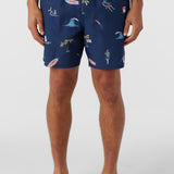 Hermosa Elastic Waist Lined 17" Swim Trunks