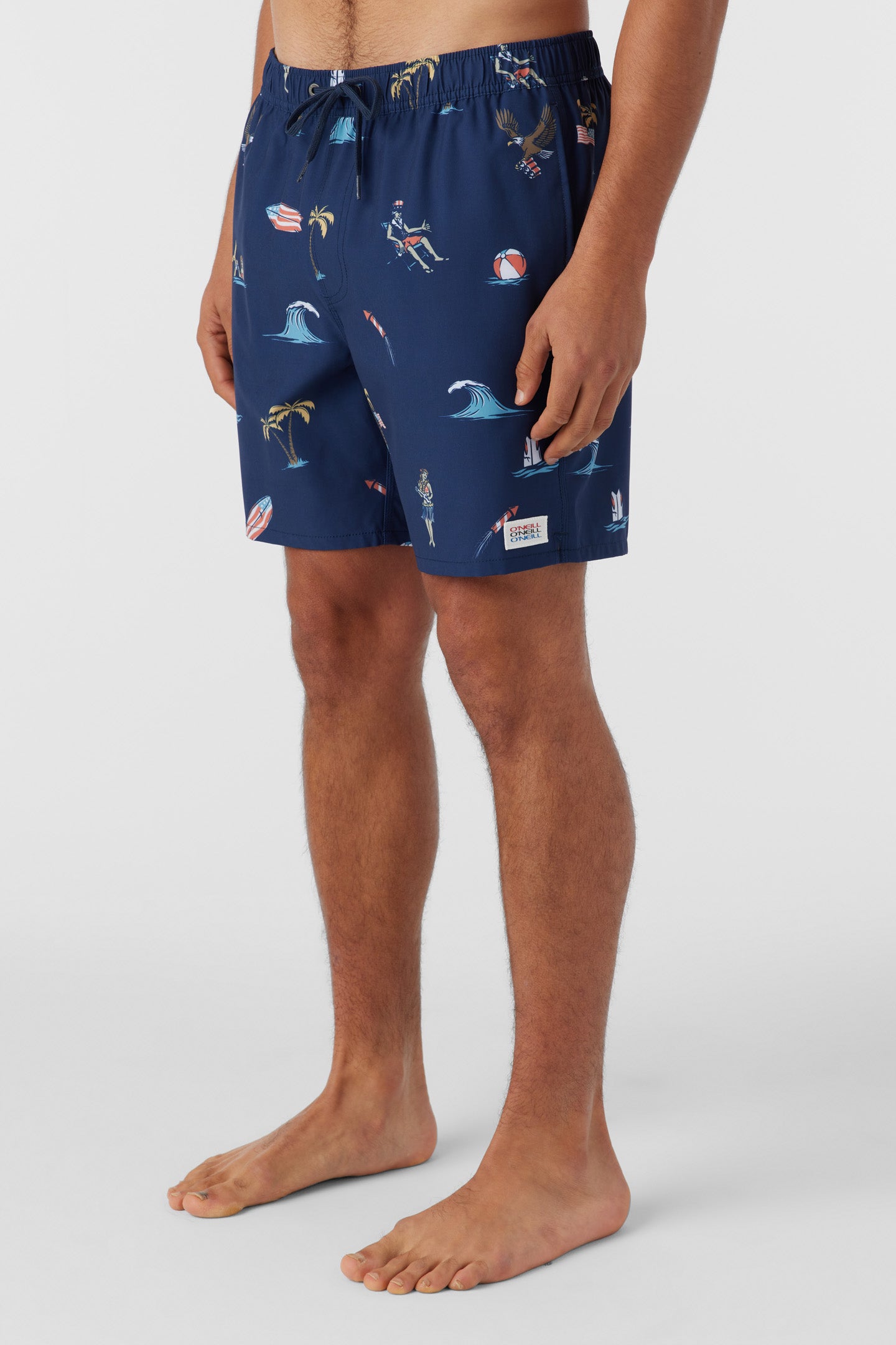 HERMOSA ELASTIC WAIST LINED 17" SWIM TRUNKS