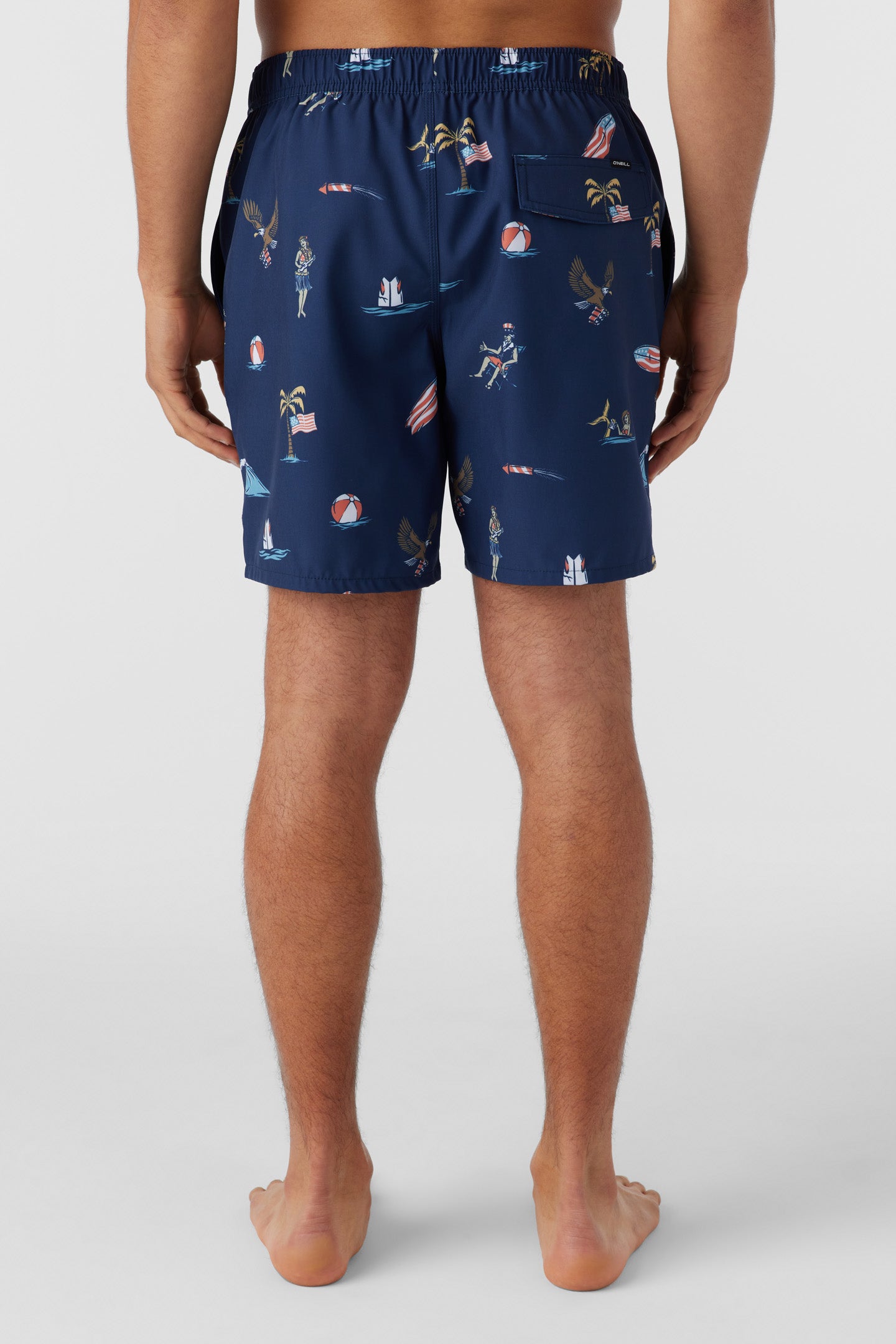 HERMOSA ELASTIC WAIST LINED 17" SWIM TRUNKS