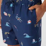Hermosa Elastic Waist Lined 17" Swim Trunks