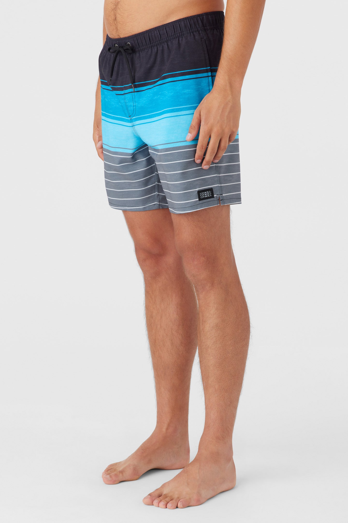 DIVERGENT ELASTIC WAIST LINED 17" SWIM TRUNKS