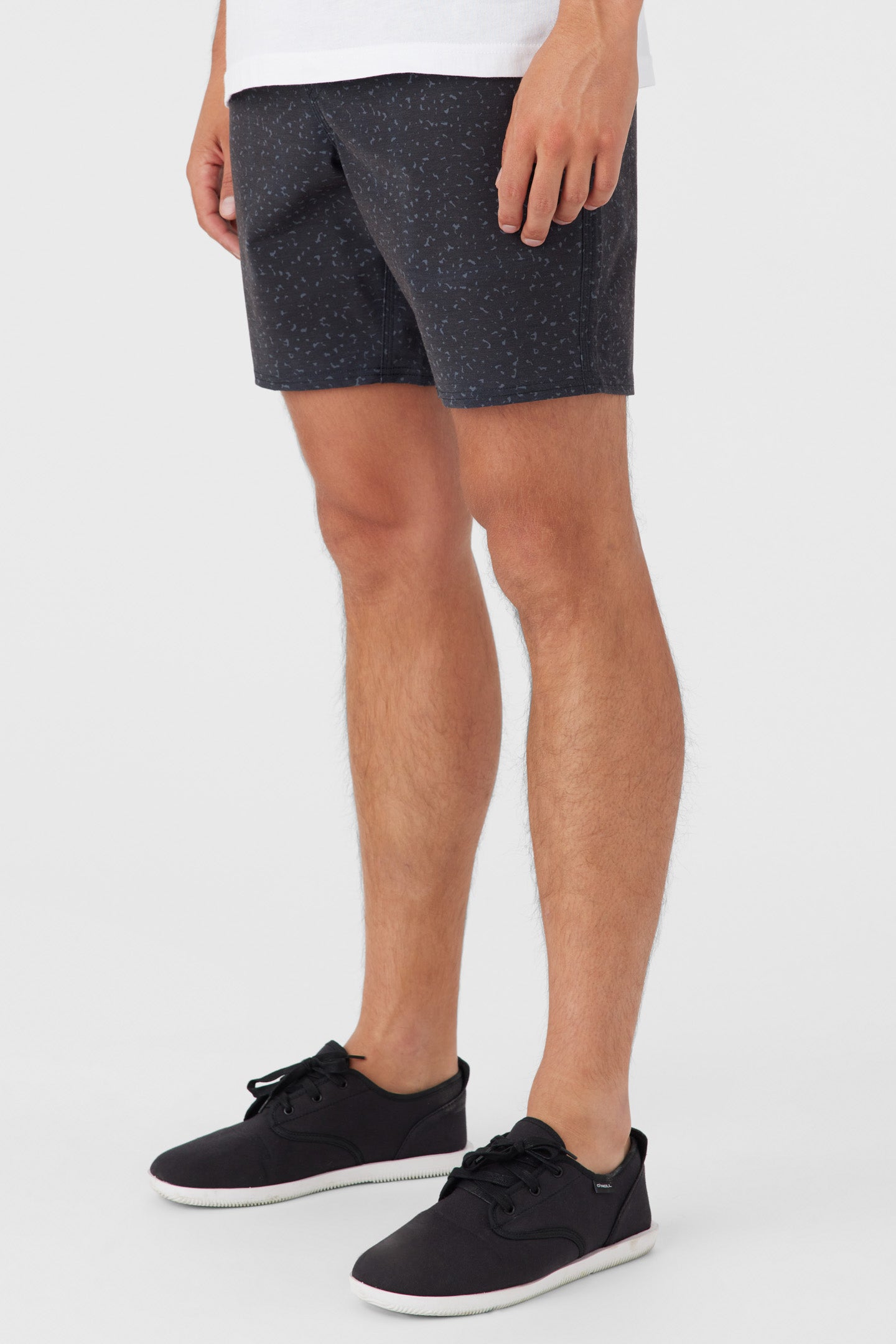 STOCKTON PRINT ELASTIC WAIST 18" HYBRID SHORTS