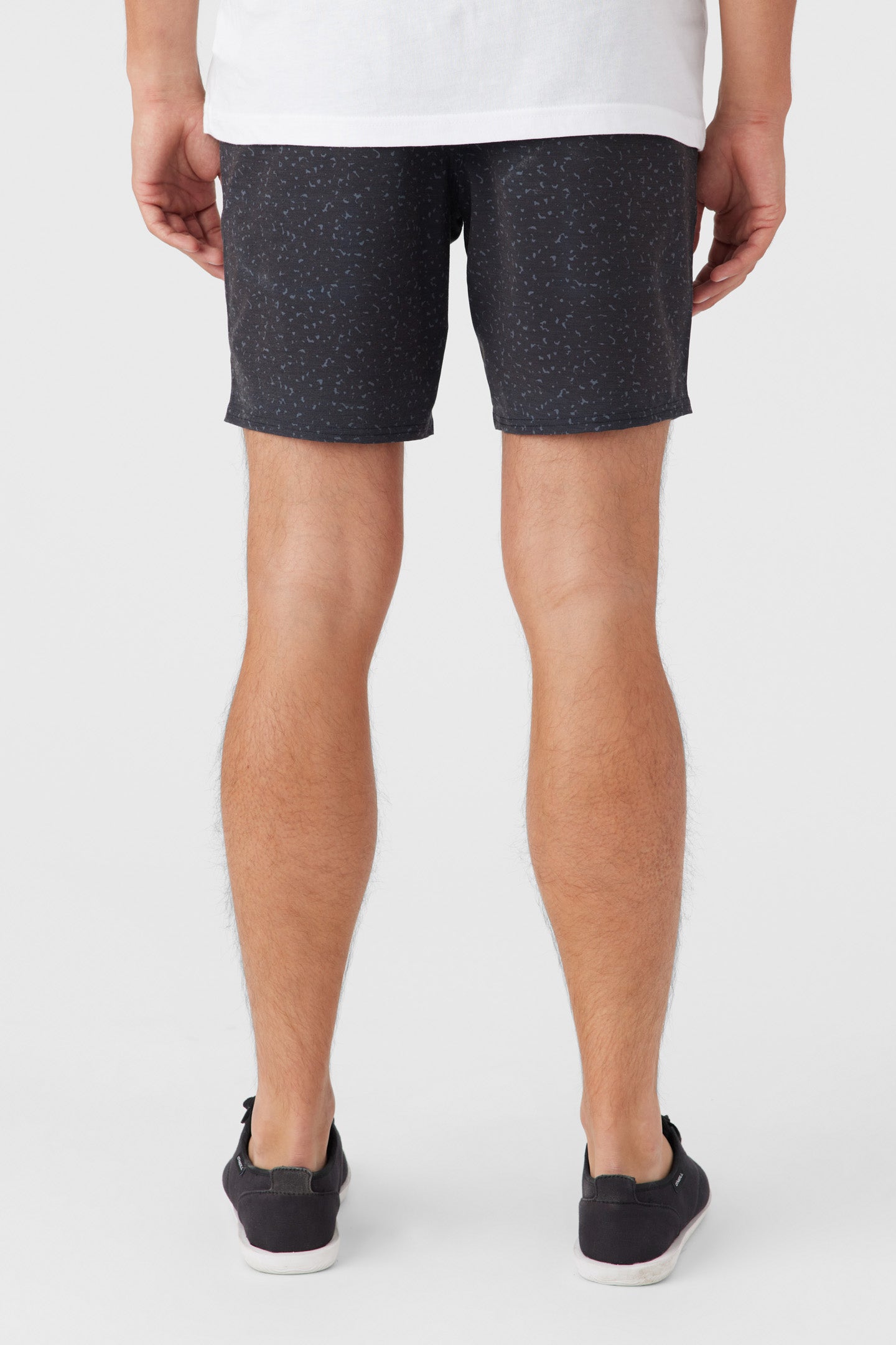 STOCKTON PRINT ELASTIC WAIST 18" HYBRID SHORTS