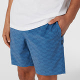Stockton Print Elastic Waist 18" Hybrid Shorts