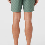 Stockton Print Elastic Waist 18" Hybrid Shorts