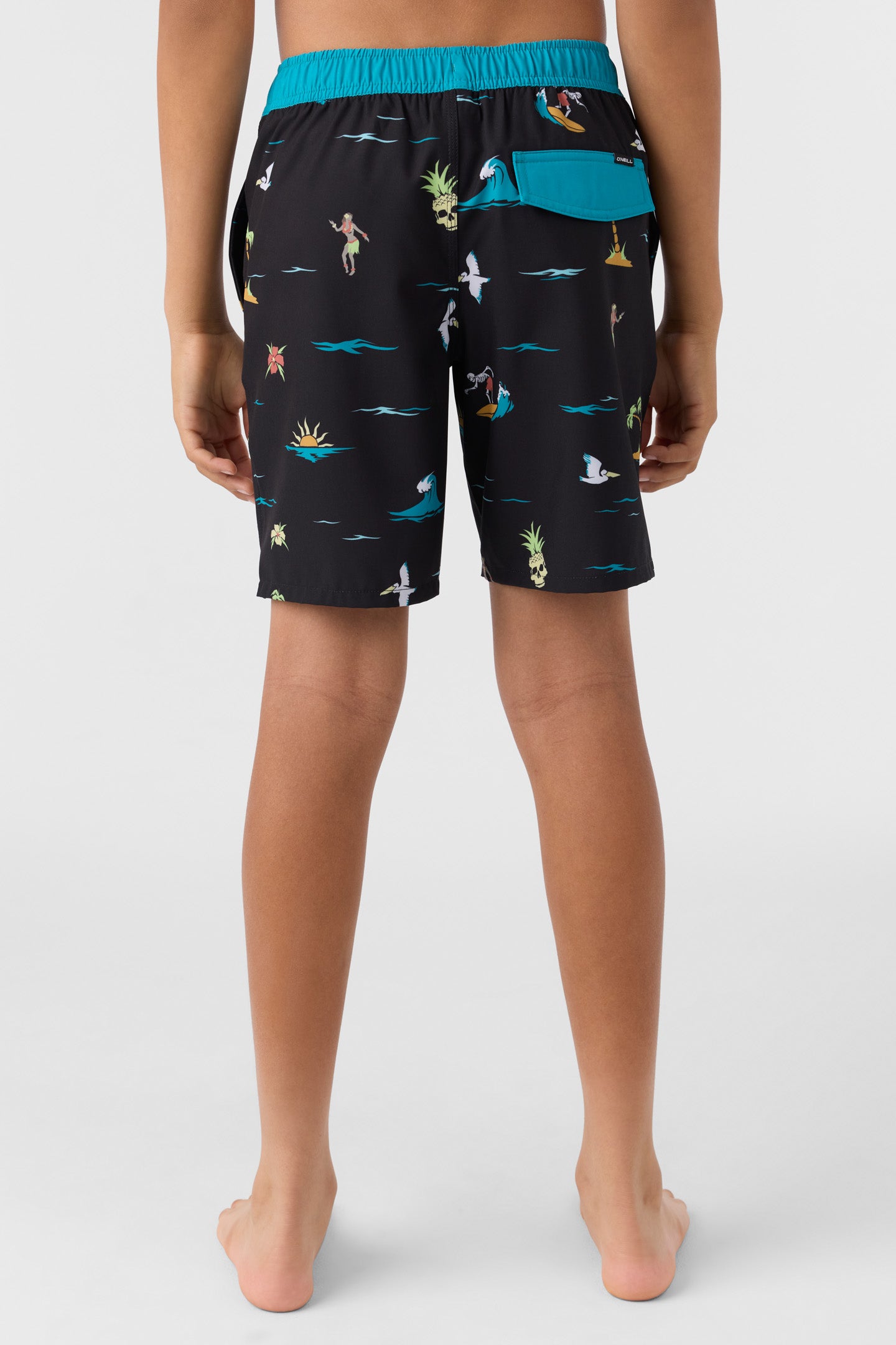 BOY'S HERMOSA ELASTIC WAIST 16" SWIM TRUNKS