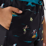 Boy's Hermosa Elastic Waist 16" Swim Trunks