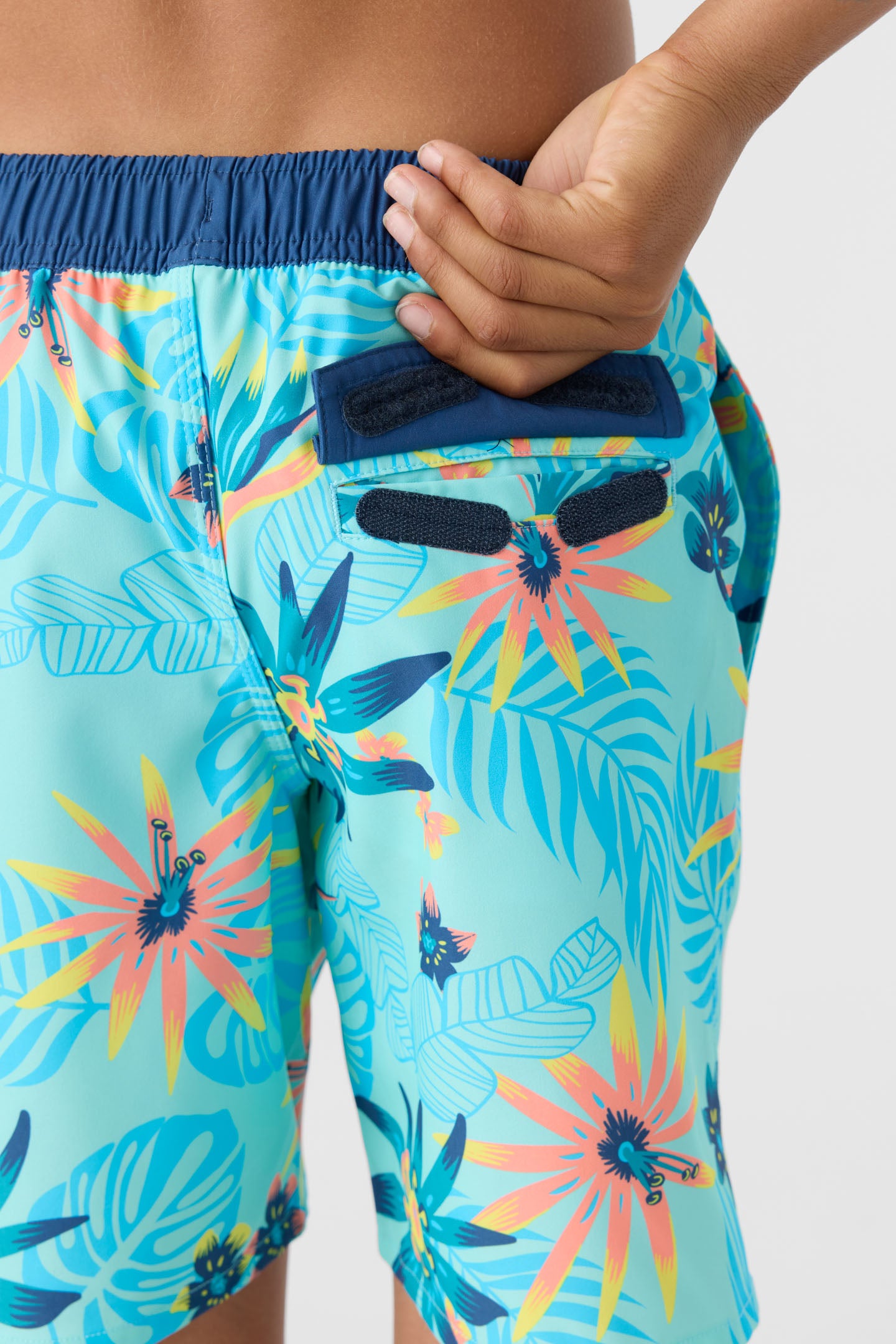 BOY'S HERMOSA ELASTIC WAIST 16" SWIM TRUNKS