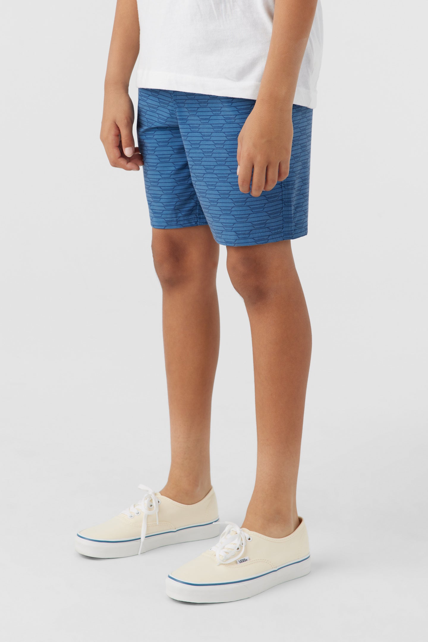 BOY'S STOCKTON PRINT ELASTIC WAIST 16" HYBRID SHORTS