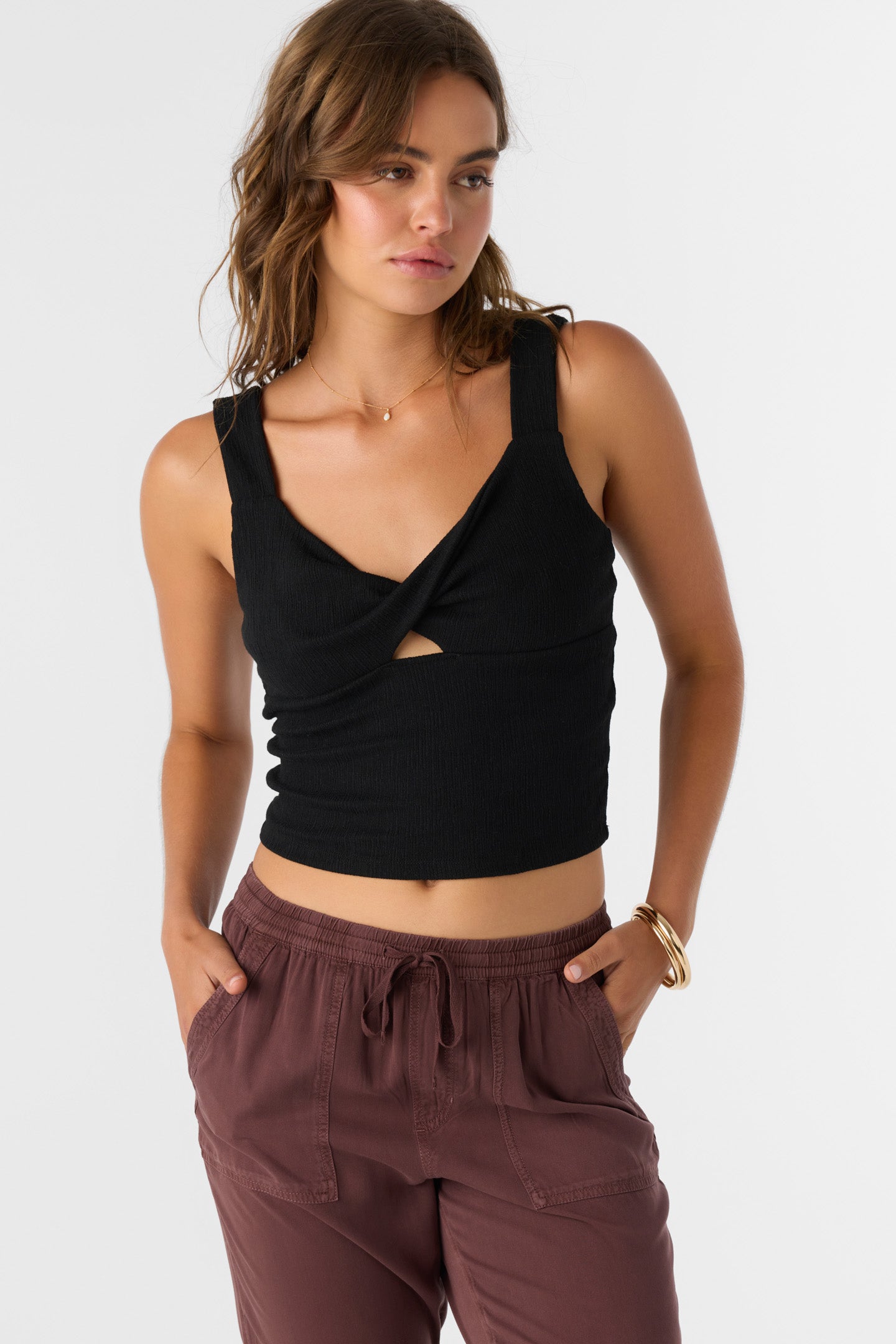 JAYDE TWIST KNIT TANK TOP