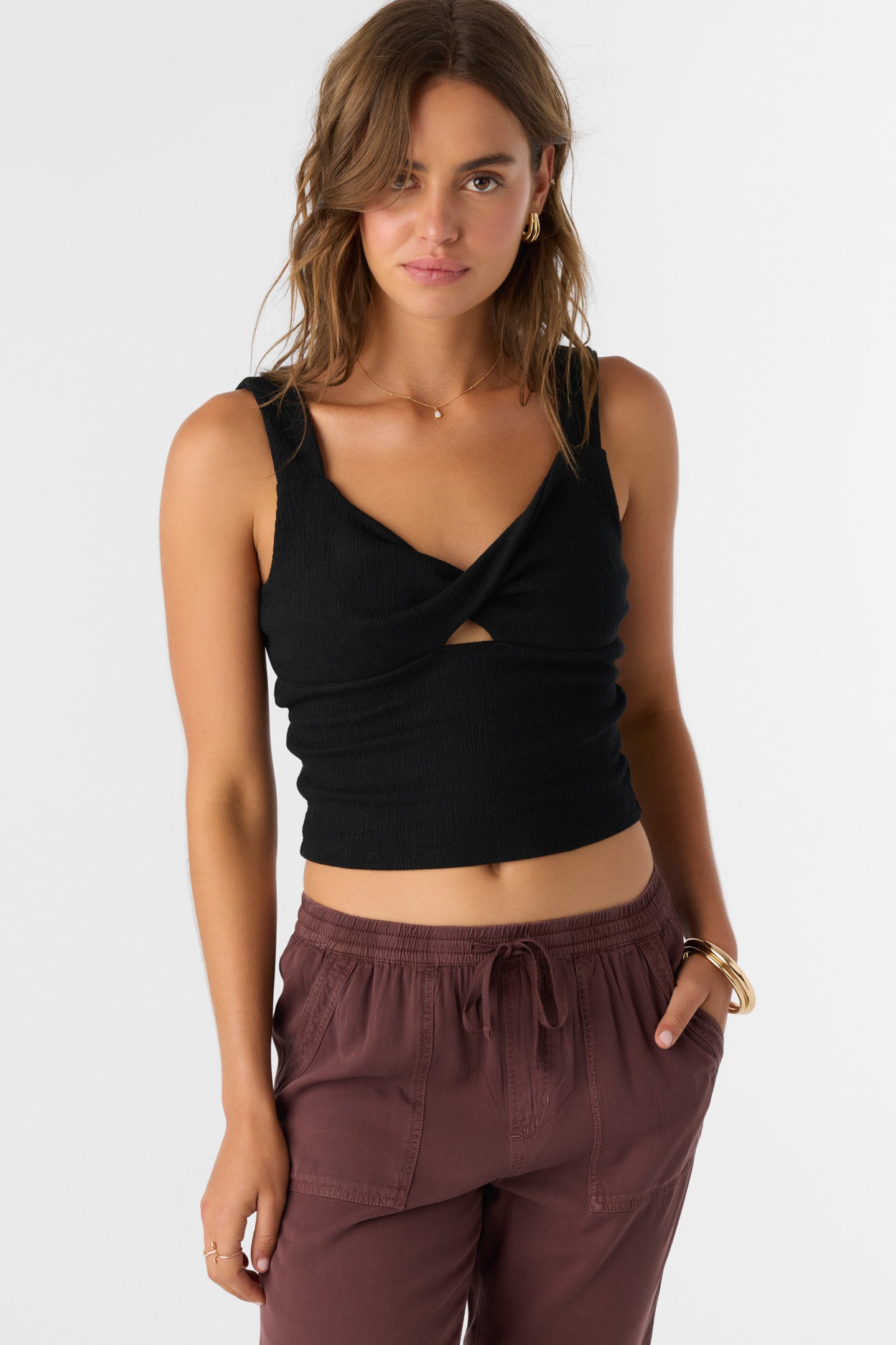 JAYDE TWIST KNIT TANK TOP