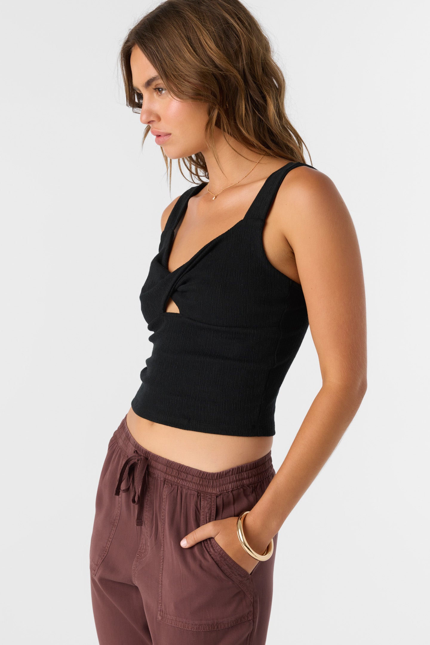 JAYDE TWIST KNIT TANK TOP