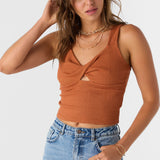 Jayde Twist Knit Tank Top