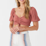 Polly Textured Knit Crop Top