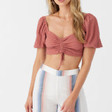 Polly Textured Knit Crop Top