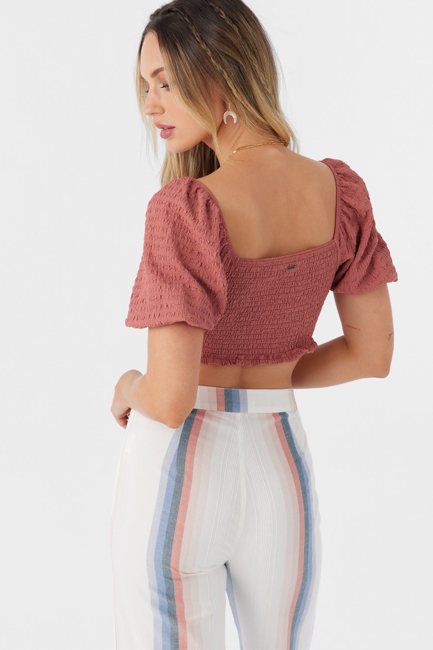 POLLY TEXTURED KNIT CROP TOP