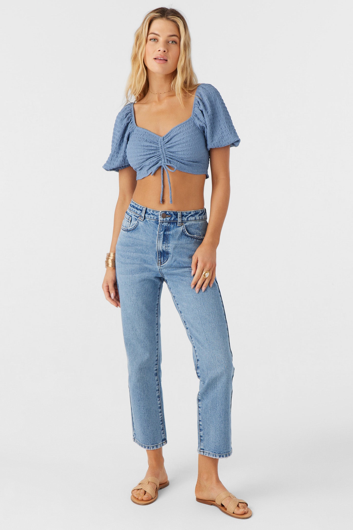 POLLY TEXTURED KNIT CROP TOP