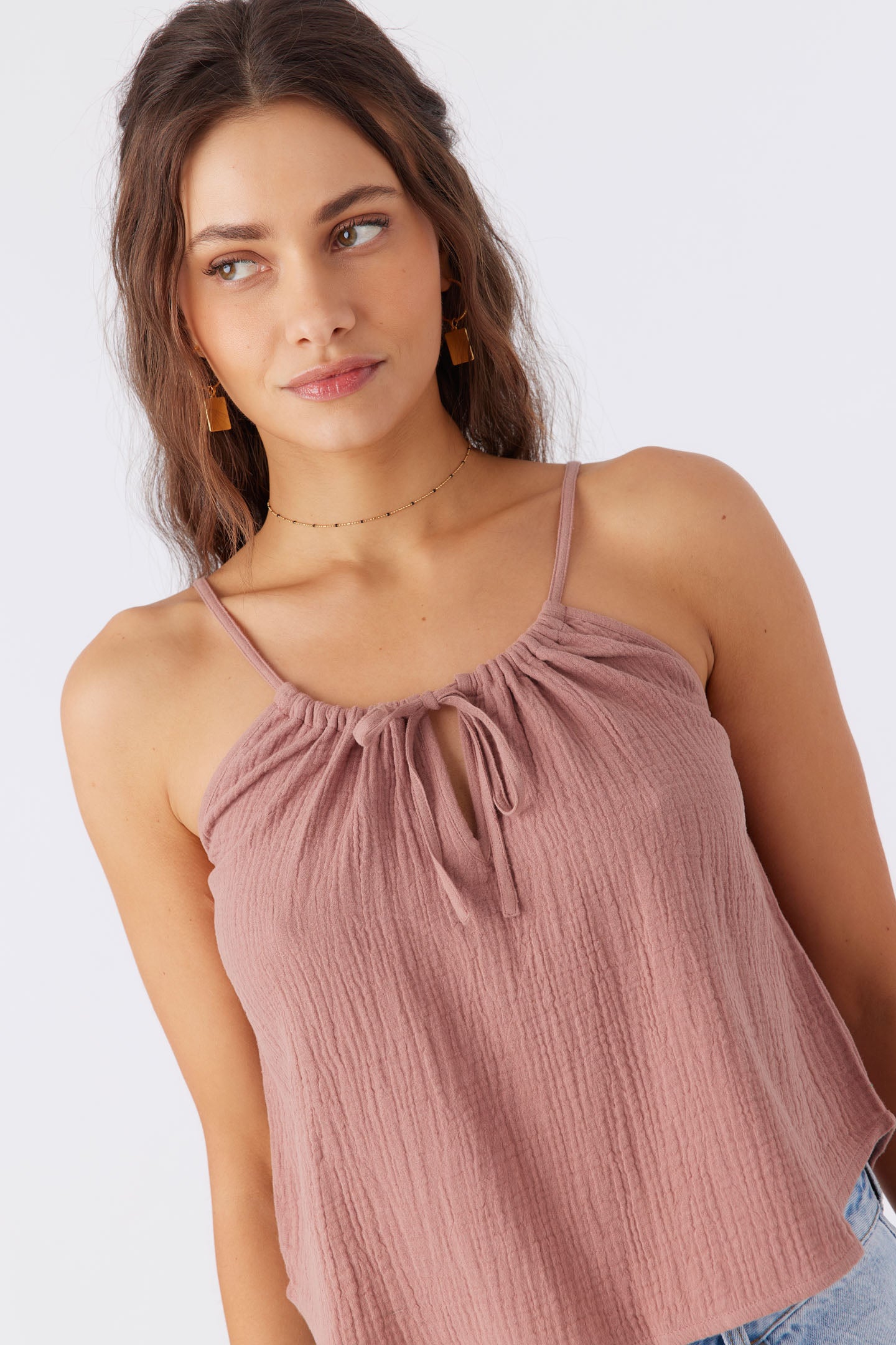 ANYA CRINKLE DOUBLE GAUZE TANK TOP