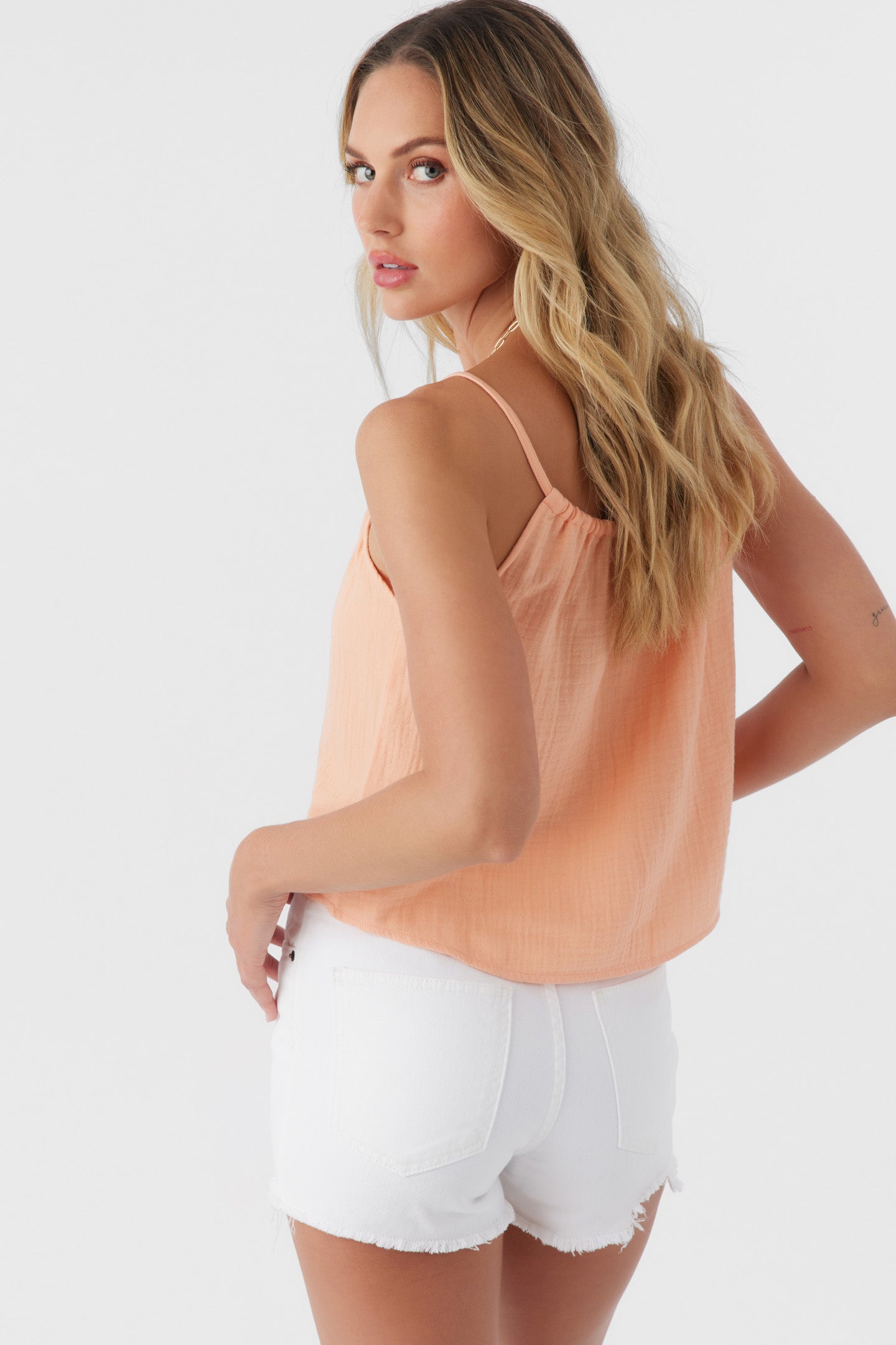 ANYA CRINKLE DOUBLE GAUZE TANK TOP