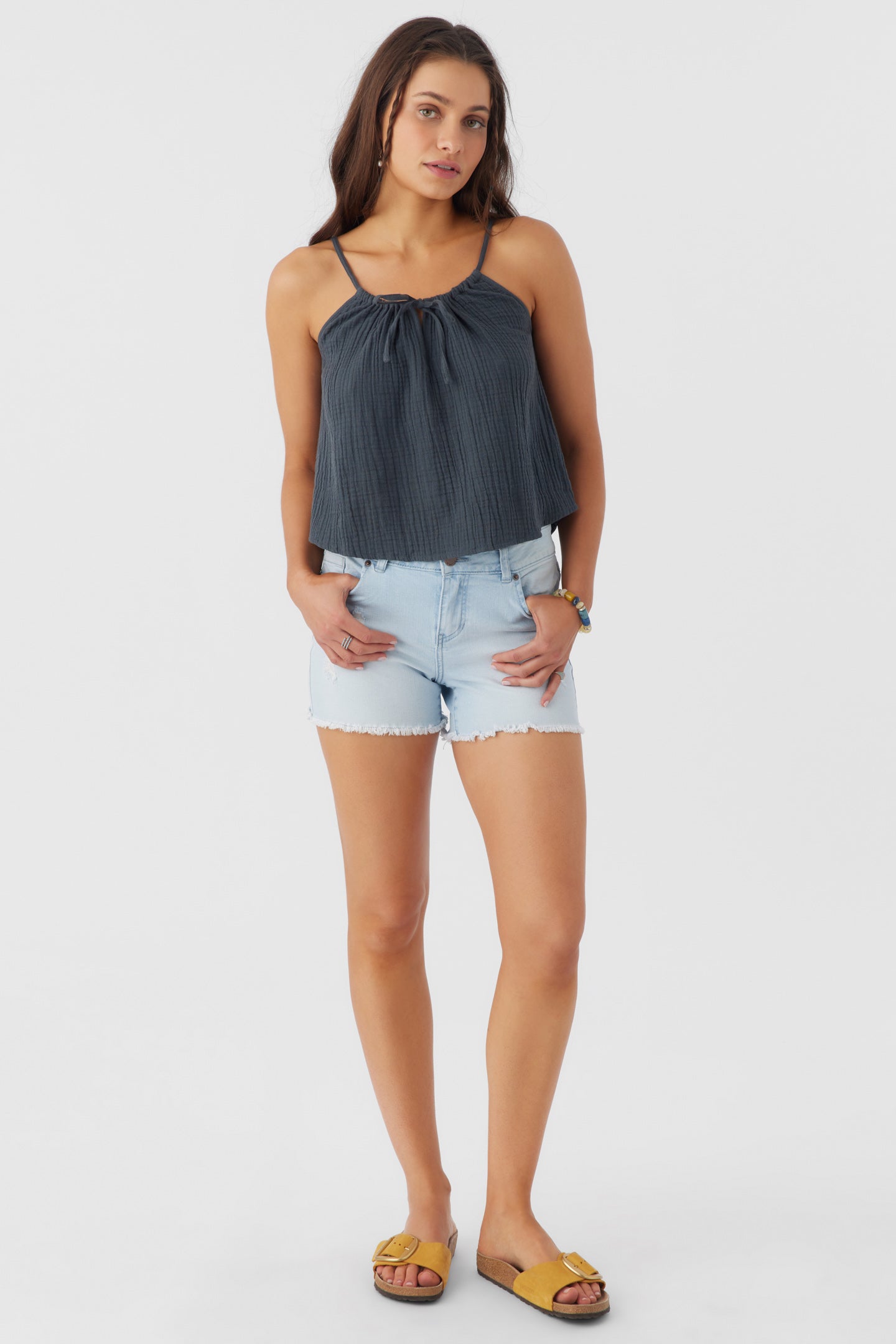 ANYA CRINKLE DOUBLE GAUZE TANK TOP