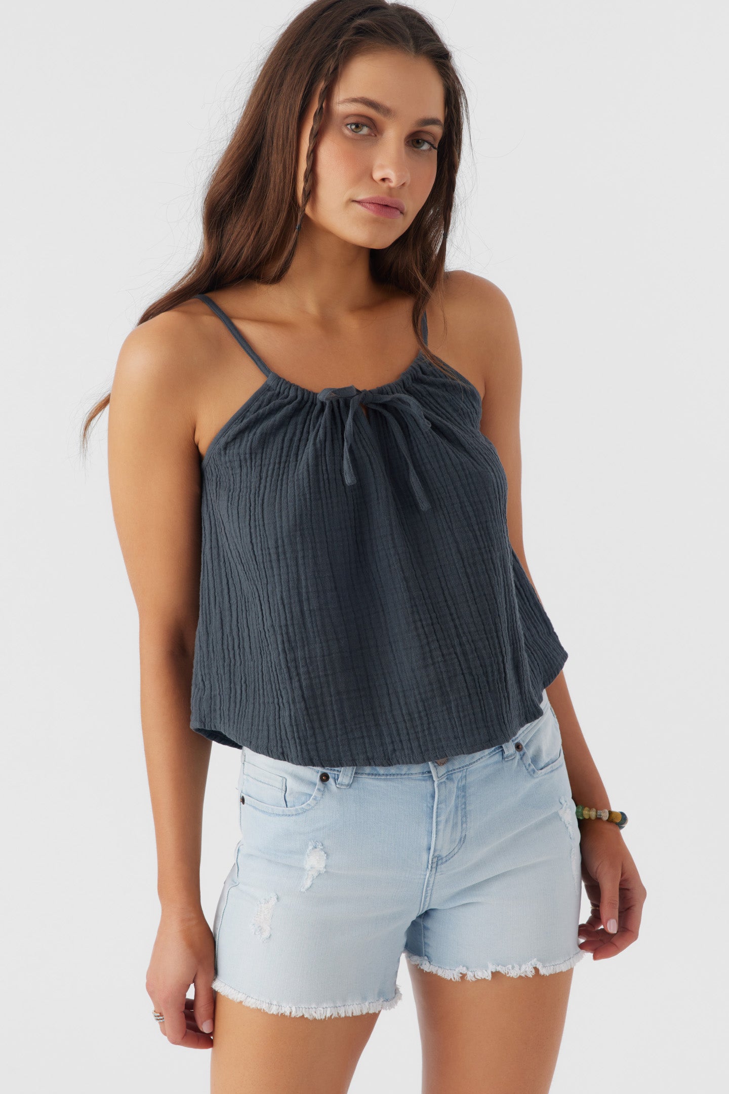 ANYA CRINKLE DOUBLE GAUZE TANK TOP